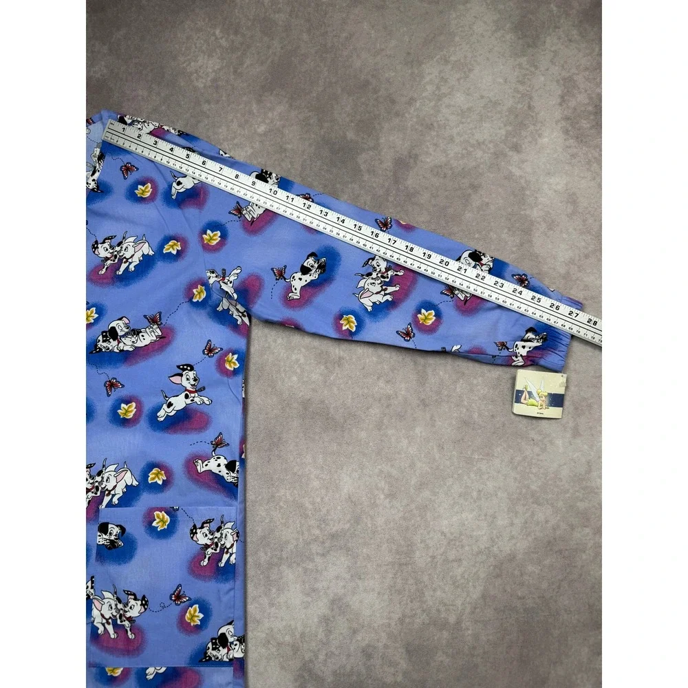 NWT VTG 2003 Disney X Barco Uniforms 101 Dalmatians Blue Scrub Jacket Size S USA - Picture 7 of 16